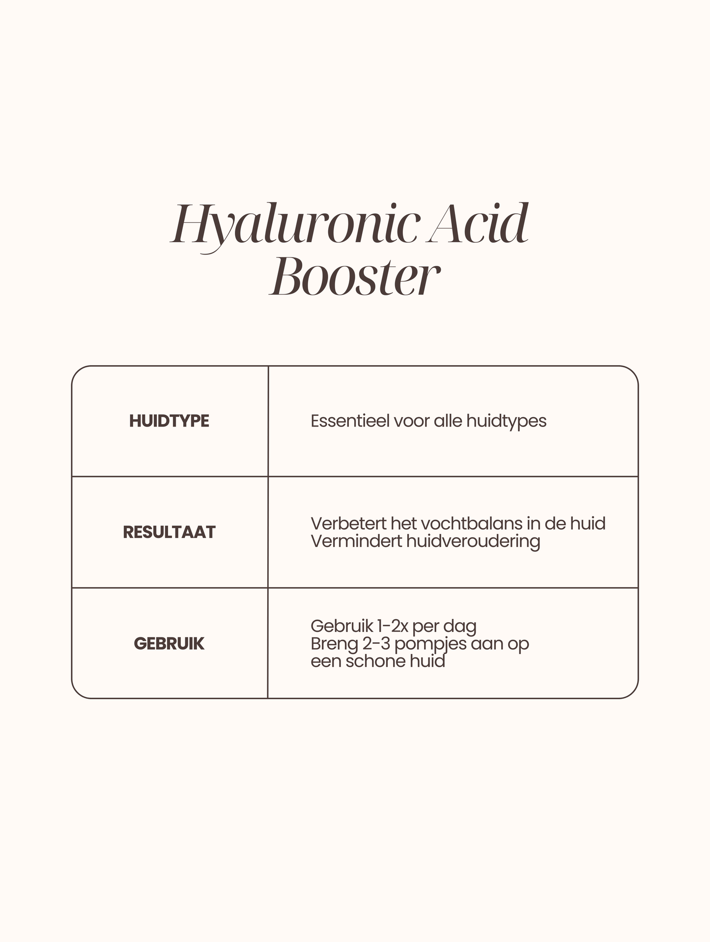 Hyaluronic Acid Booster